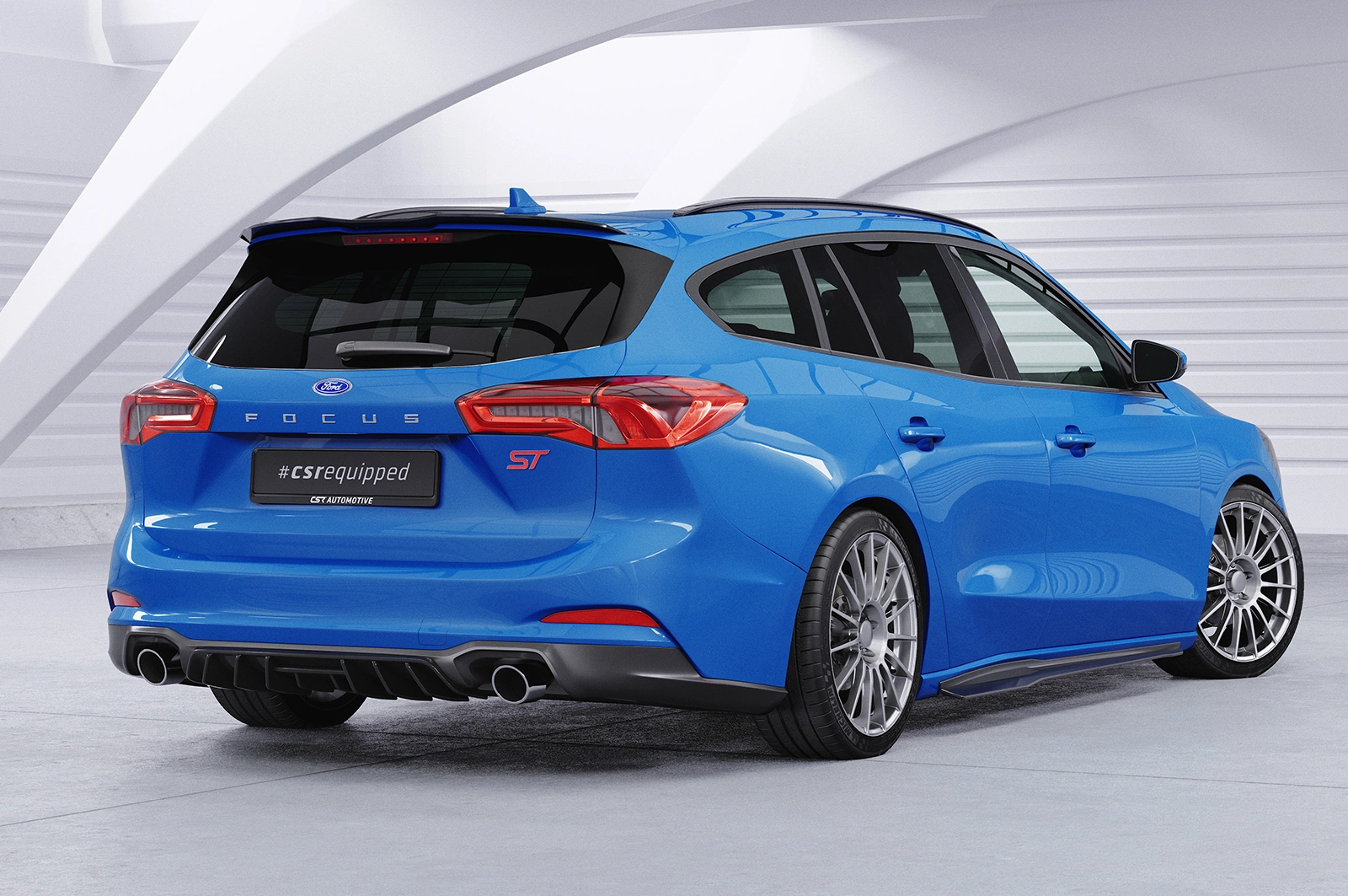 Achterspoiler Ford Focus MK4 Turnier glans zwart 2018–