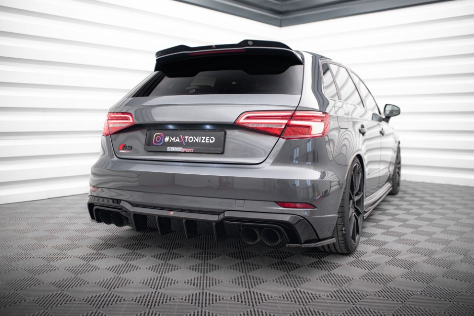 Zijdiffuser Audi A3 S-line S3 Sportback 8V FL Maxton Glans Zwart V.2