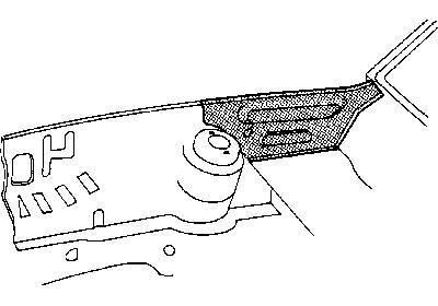 binnenschermstuk, achter bij schutbord, rechts Ford Escort, 1980