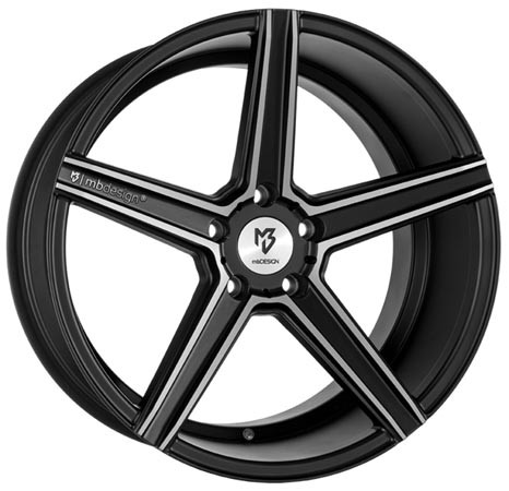mbDESIGN KV1 Black Matt Polish 9x20 5x114,3 ET40 Velgen