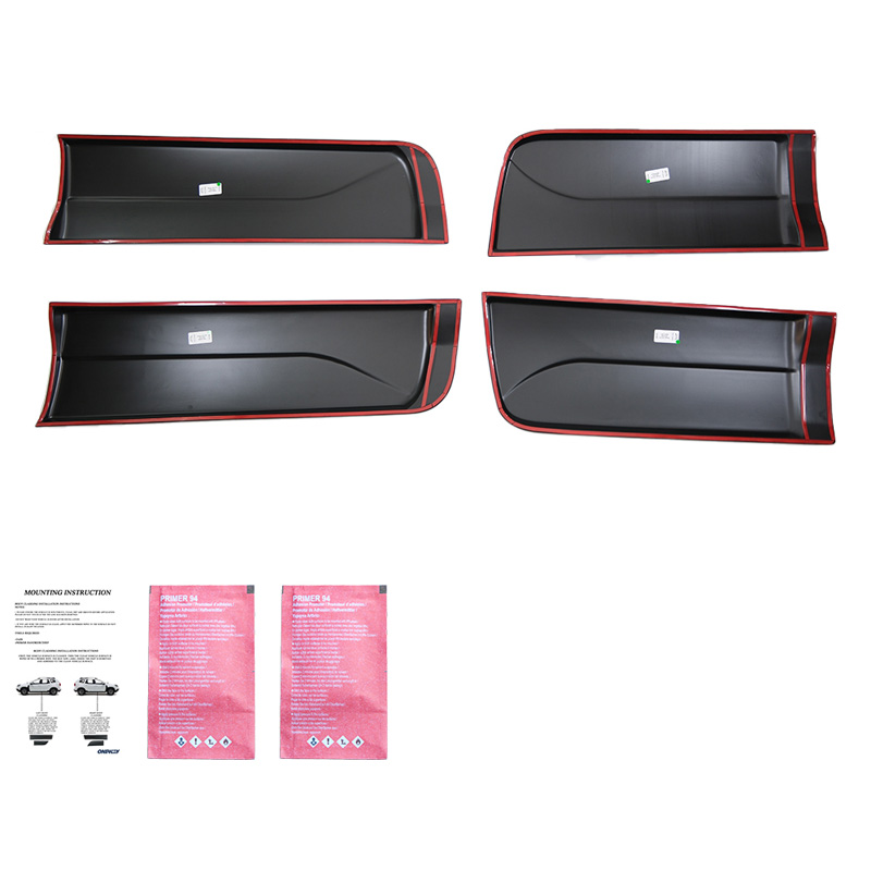 Deurpanelen  Ford Ranger T6/T7/T8 2012-2022 - Matzwart