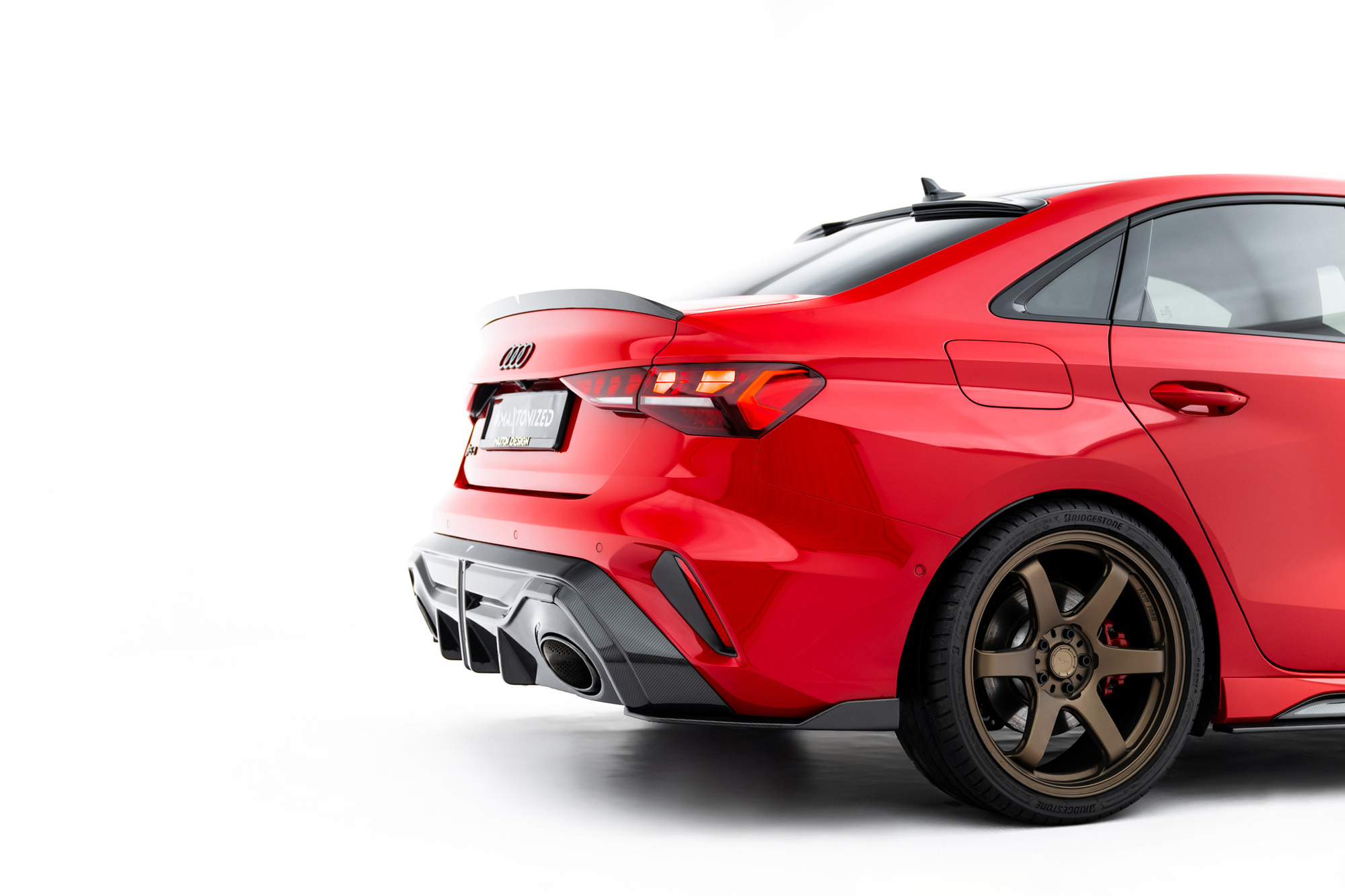 Prepreg Carbon Fiber Tailgate Spoiler V.2 Audi RS3 / S3 / A3 S-Line / A3 Sedan 8Y – Maxton Design