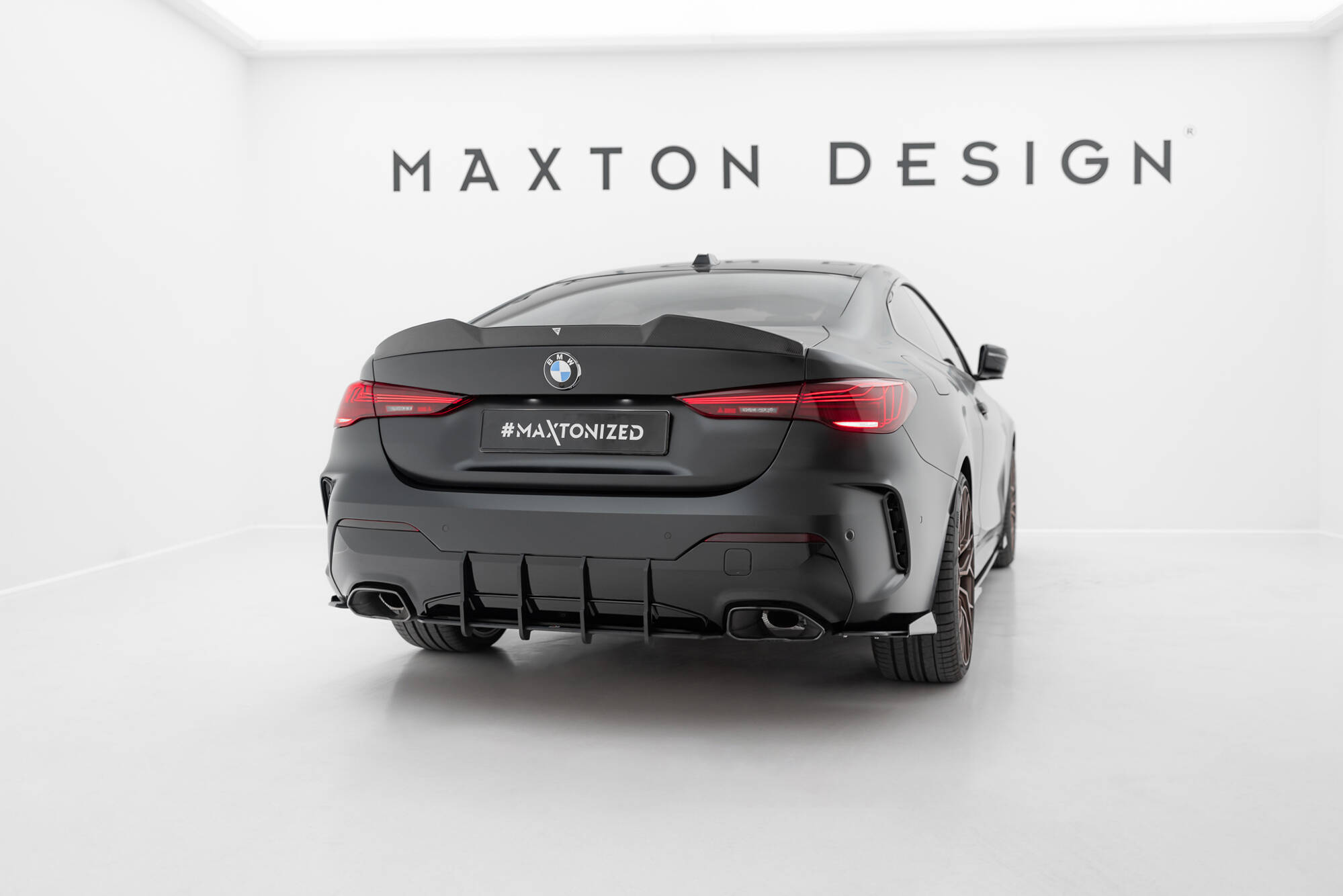 Street Pro Achterdiffuser BMW 4 M-Pack / M440i G22 / G23 Maxton Glanzend zwart