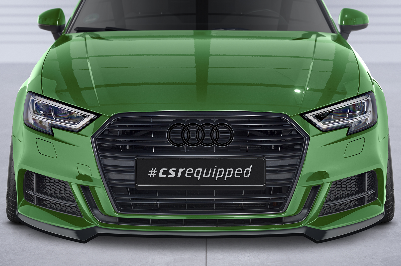 Voorspoiler Audi A3 S-Line / S3 8V CSR Glans Zwart