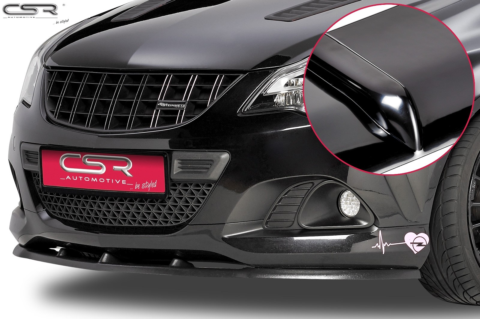 Cupspoilerlip Glossy Opel Corsa D OPC CSL129-G