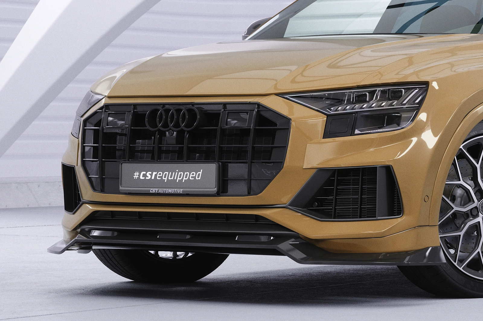 Voorspoiler Audi Q8 4M glans zwart