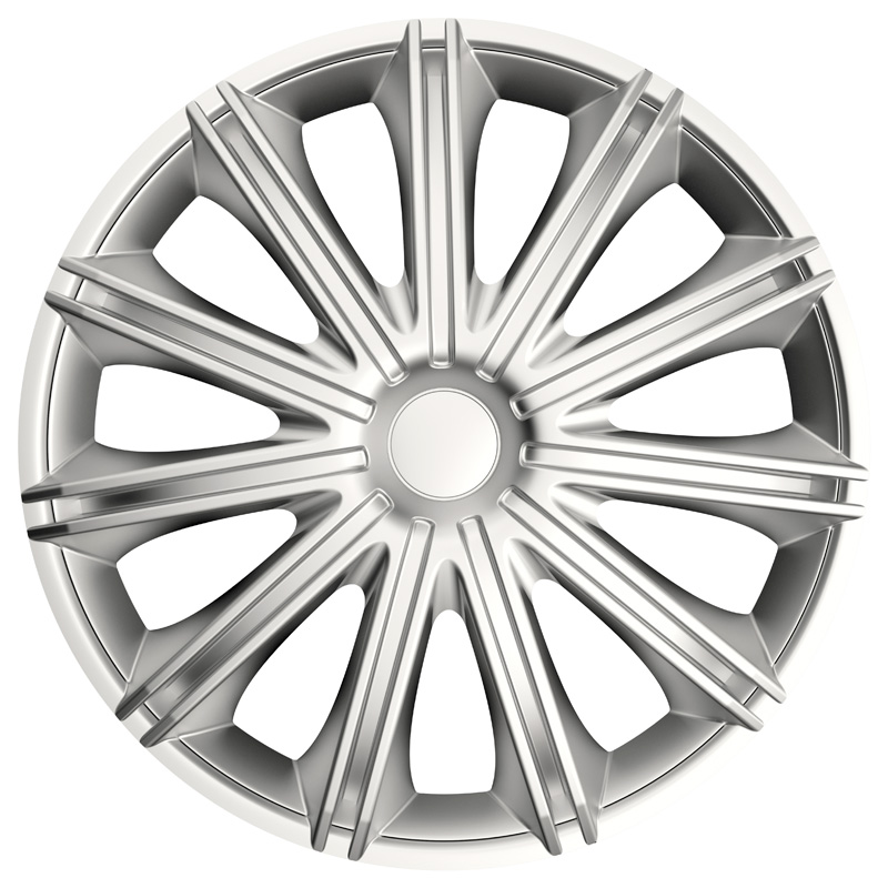 4-Delige Wieldoppenset Nero 14-inch zilver