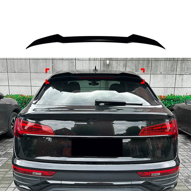 Dakspoiler (Spoiler Cap)  Audi Q5 (FYT) Sportback 2020-2025 (ABS Glanzend zwart)