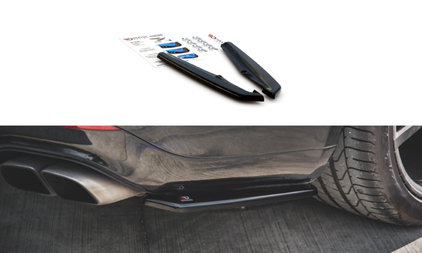 Achterzijde skirts Porsche Panamera Turbo 970 Maxton Design glans zwart