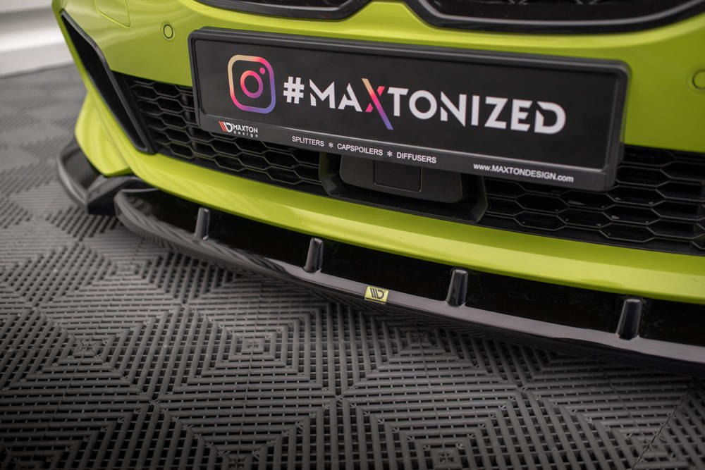 Voorspoiler V.7 BMW 1 F40 M Pakket & M135i Maxton Glans Zwart