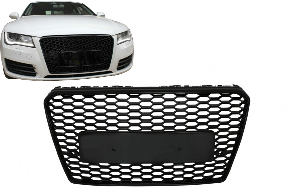 Grill passend voor Audi A7 RS7 10-14 Look Zwart