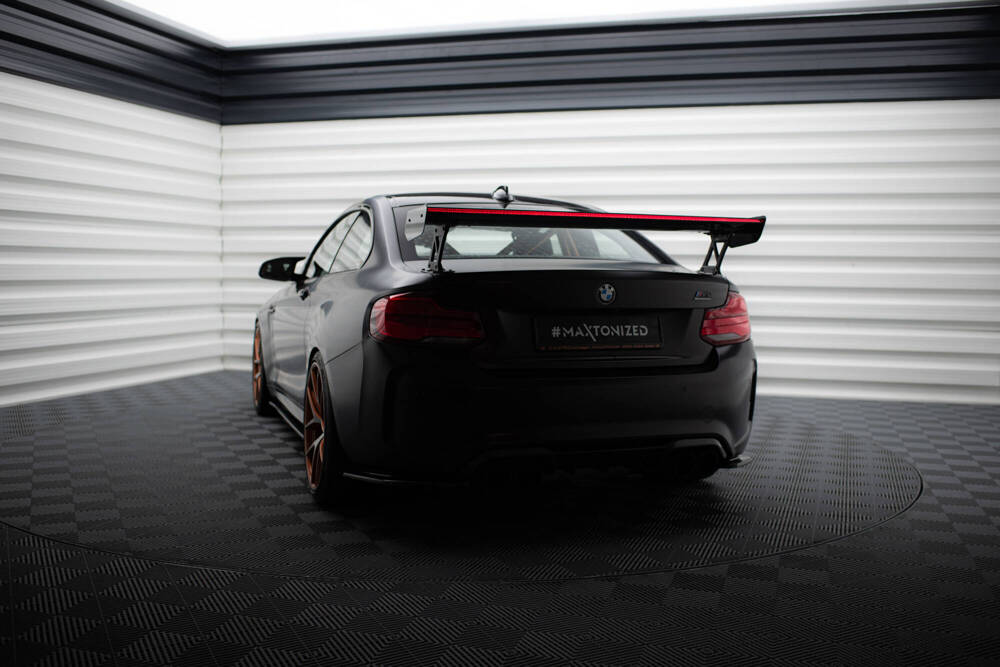 Carbon Spoiler Met Externe Brackets Uprights + Led BMW M2 F87