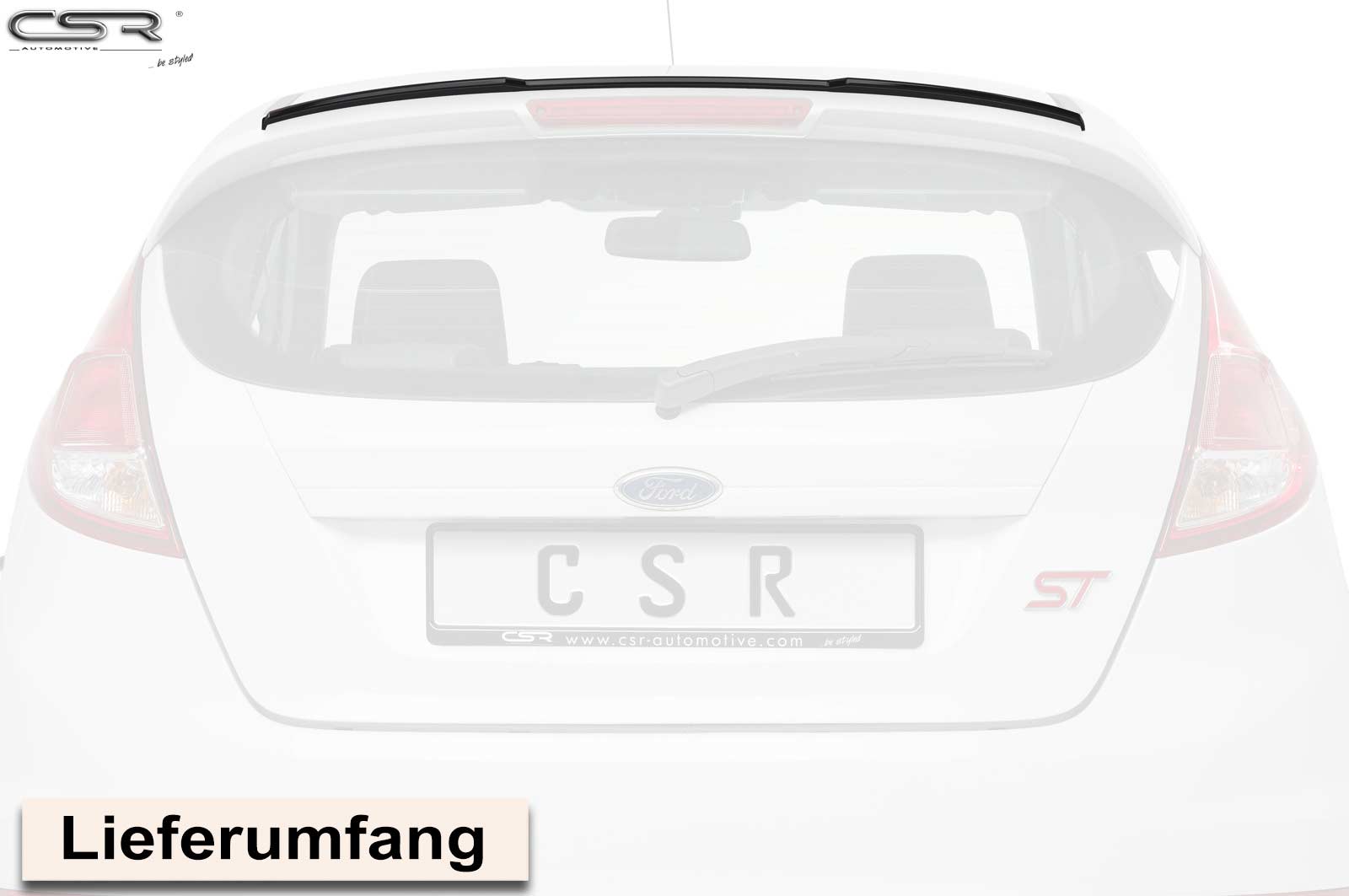 Achterspoiler Ford Fiesta MK7 ST / ST-Line (2008–2017) Glans Zwart – CSR Automotive
