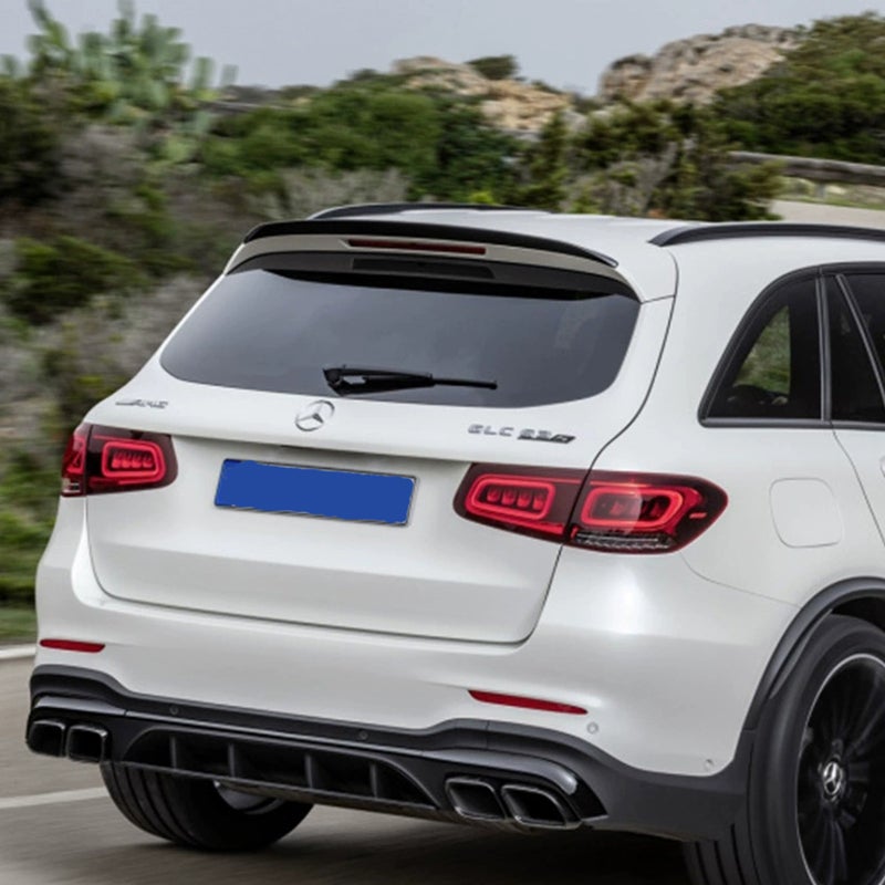 Dakspoiler (Spoiler Cap)  Mercedes GLC X253 2015-2022 (ABS Glanzend zwart)