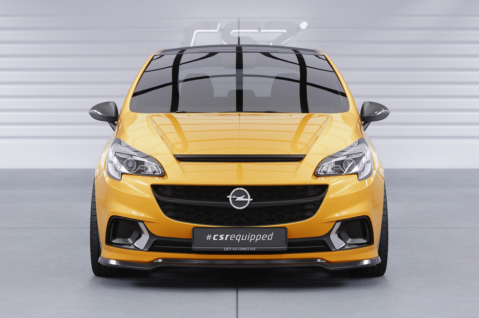 Voorspoiler Opel Corsa E OPC / GSi Glans Zwart van CSR Automotive (03/2015-06/2019)