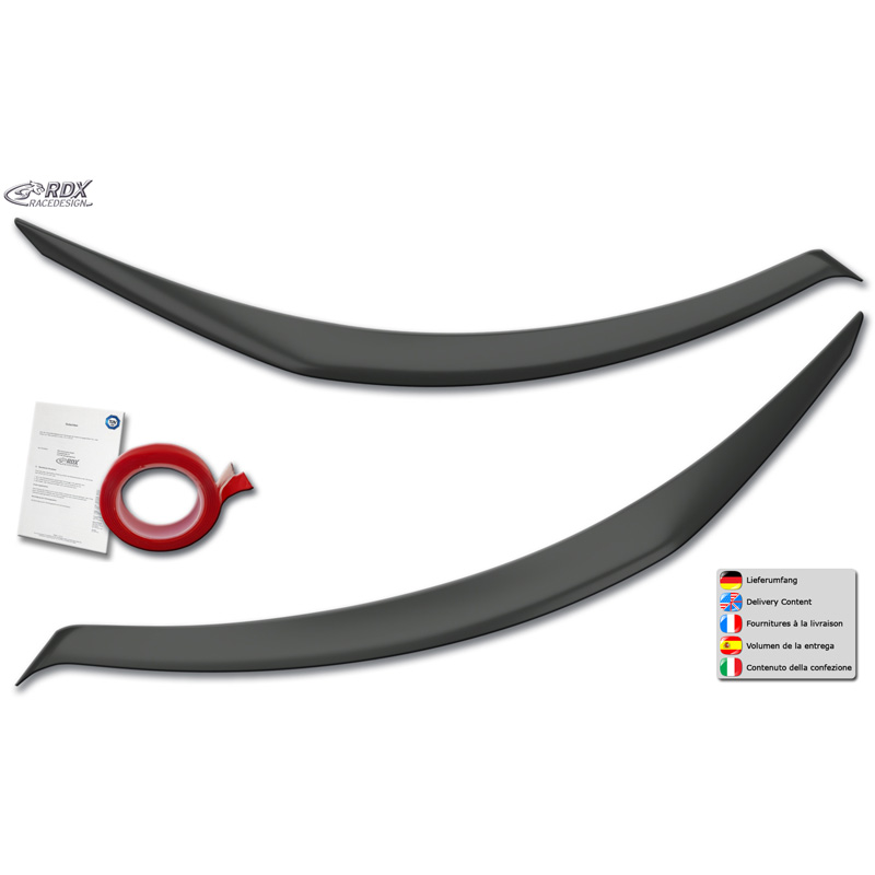 RDX Koplampspoilers  Renault Master III Facelift 2019-2024 (ABS)