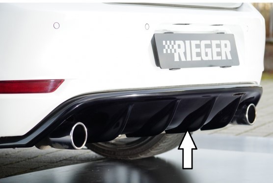 Diffuser Volkswagen Golf 6 GTI GTD Rieger Glans Zwart