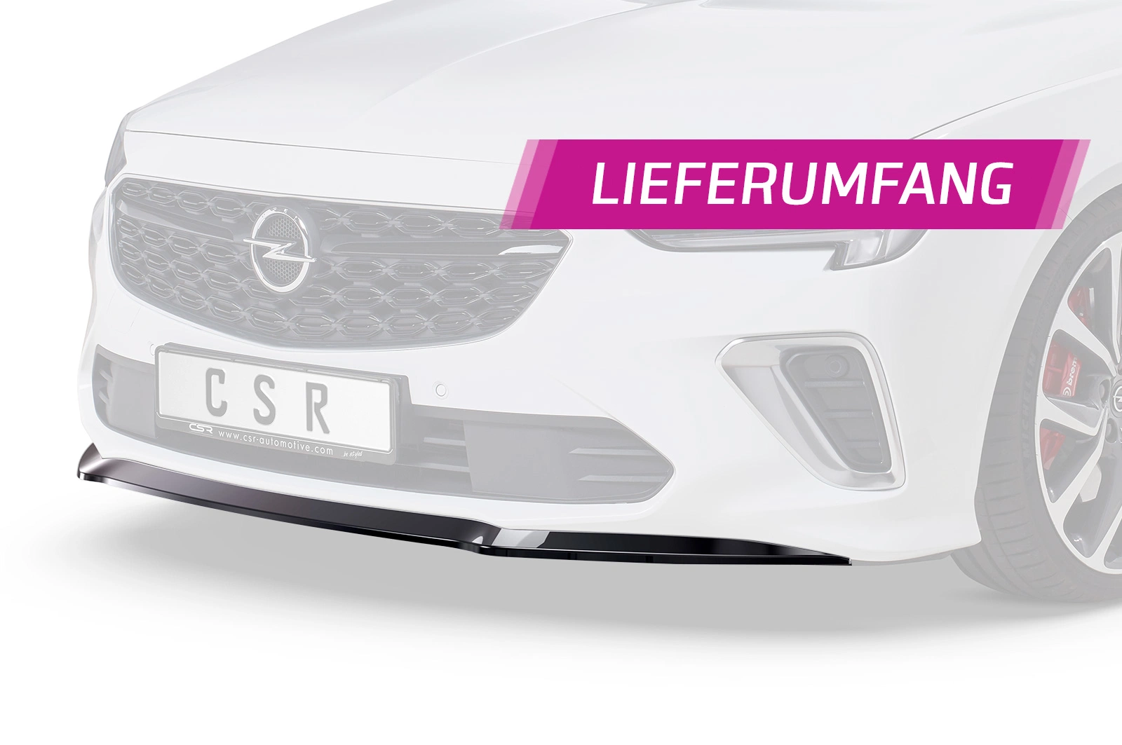 Voorspoiler Opel Insignia B GSi Glans Zwart (02/2020-) van CSR Automotive