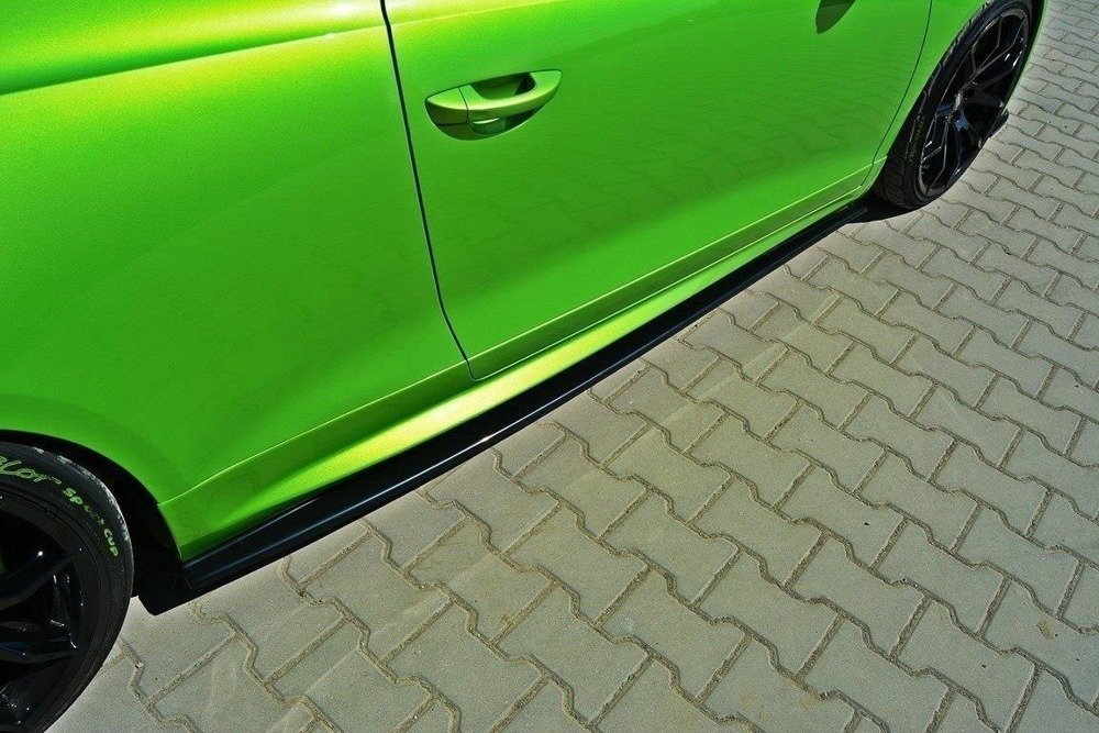 Zijskirts passend voor Volkswagen Scirocco R Maxton Glans Zwart