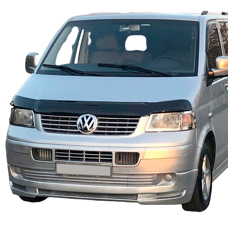 Motorkapbeschermer (steenslagcover)  Volkswagen Transporter T5 2003-2009 - Glanzend zwart