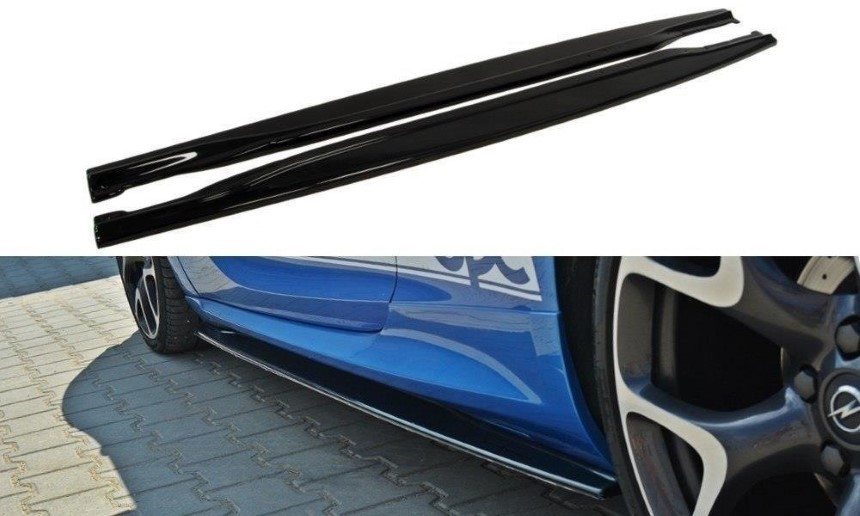Zijskirts Opel Astra J OPC/VXR Maxton Design glans zwart