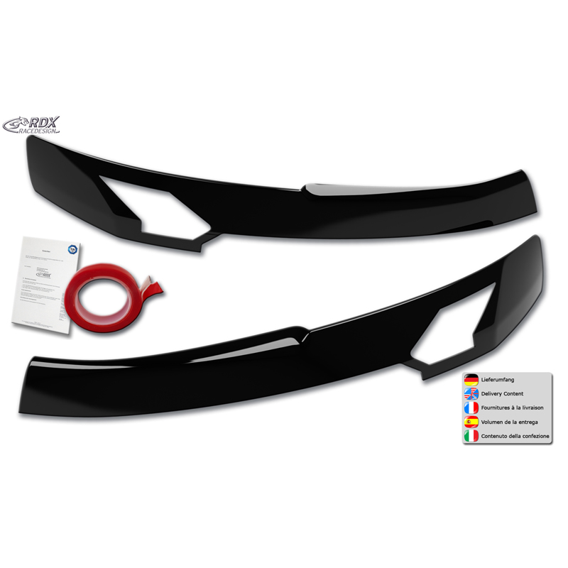 RDX Koplampspoilers  Dacia Duster III & Dacia Bigster 2024- (ABS Glanzend Zwart)