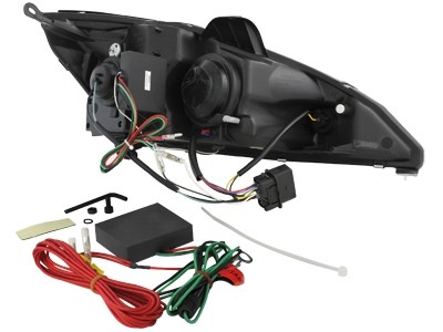 Headlights Ford Focus 01-04 Devil Eyes Dlite LED Chrome