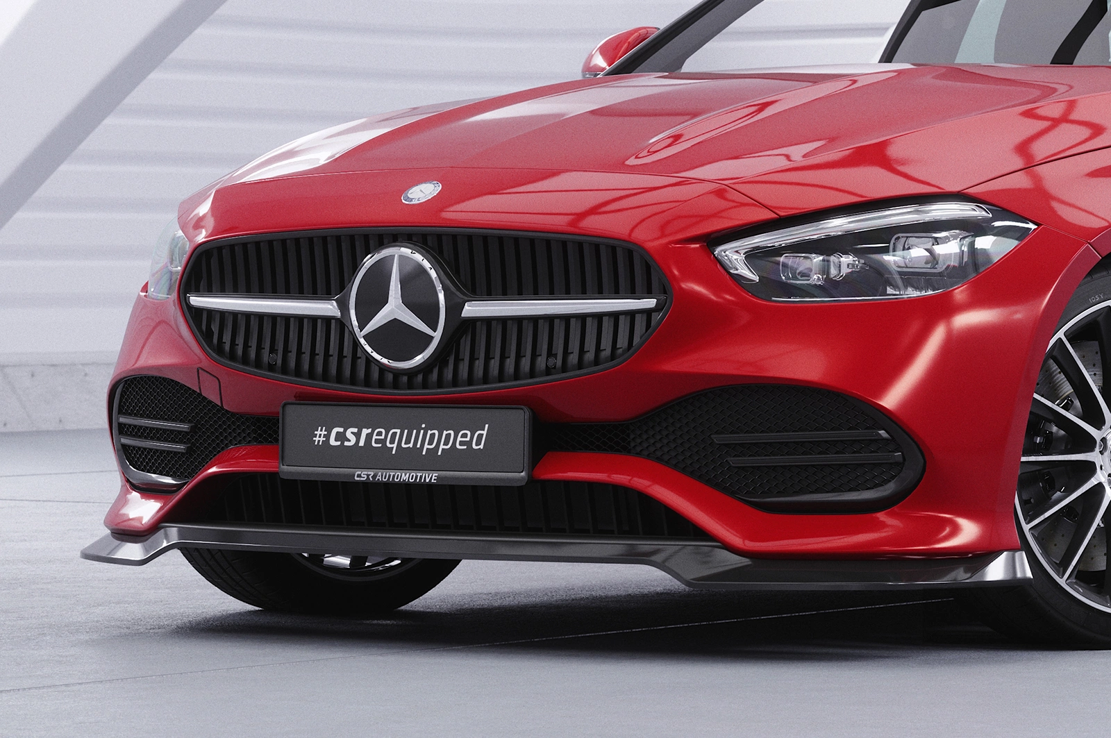 Voorspoiler Mercedes-Benz C-Klasse W206 / S206 Glans Zwart (06/2021–) CSR