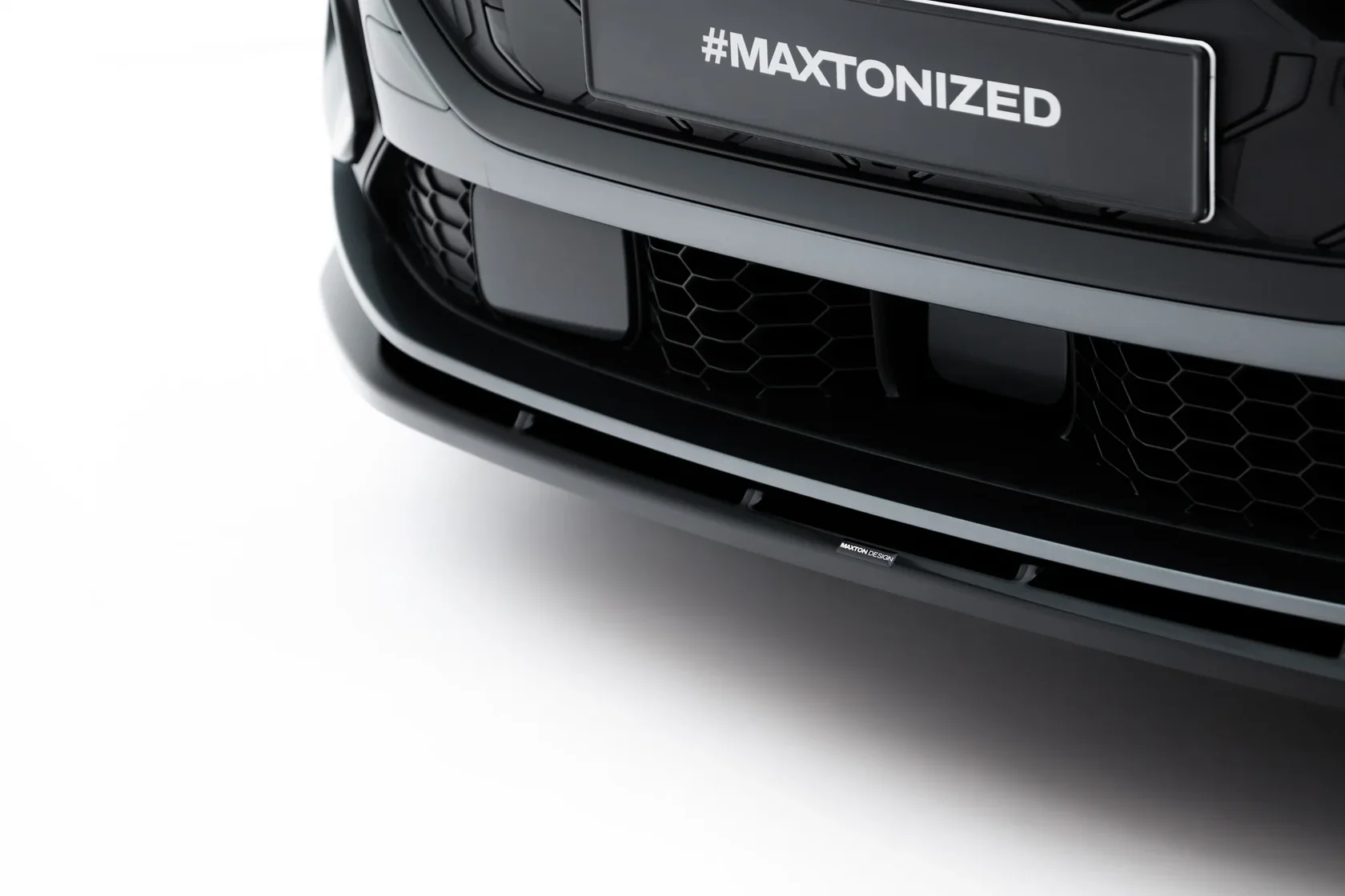 Voorspoiler Audi SQ5 / Q5 S-Line Sportback / SUV Mk3 Maxton Glans Zwart