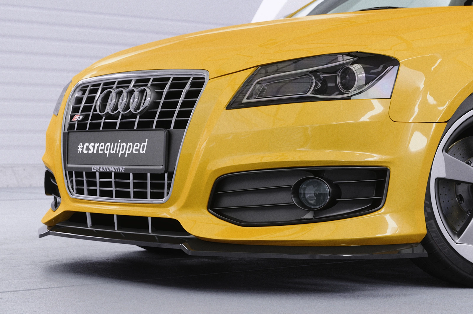 Voorspoiler Audi S3 (8P/8PA) glans zwart
