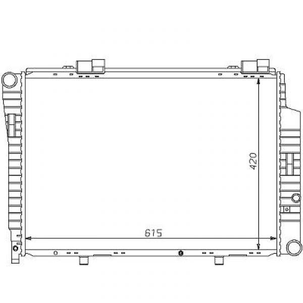 Radiator DB W 202 93->> 615x420 C180-C240 +/-AC/51284