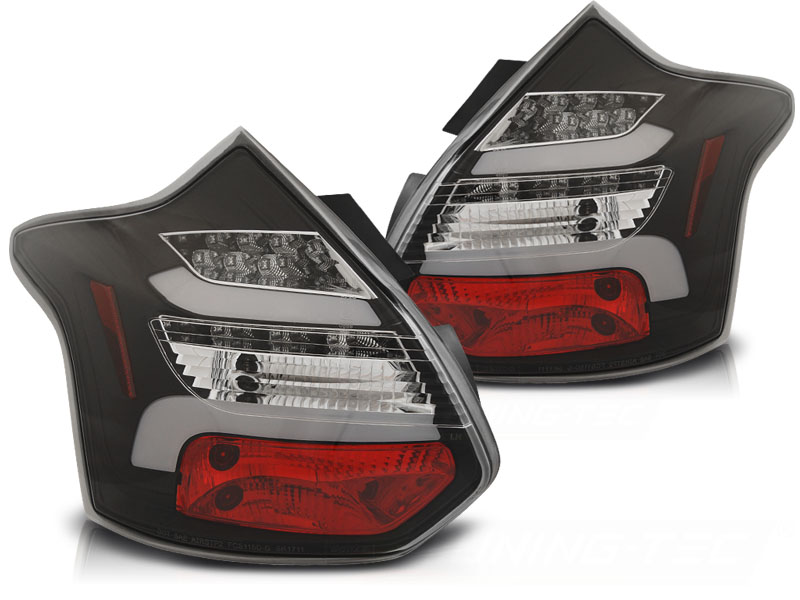 Taillights Ford Focus III 5 door 2011- LED red/Smoke