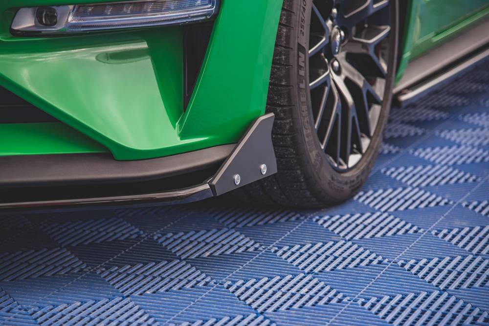 Voorspoiler V.1 met Canards Ford Mustang GT MK5 FL Maxton Glans Zwart