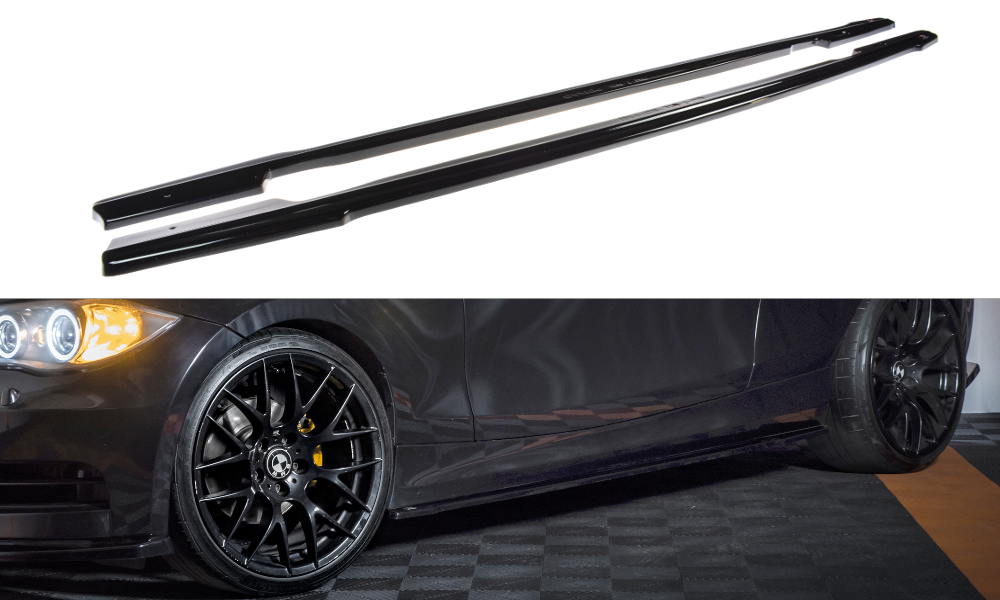 Zijskirts BMW 1-Serie E81/E87 2007-2011 Facelift M-Pack Gloss Black