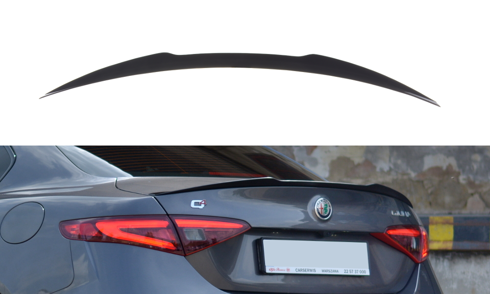 Spoiler Alfa Romeo Giulia Veloce Maxton Glans Zwart