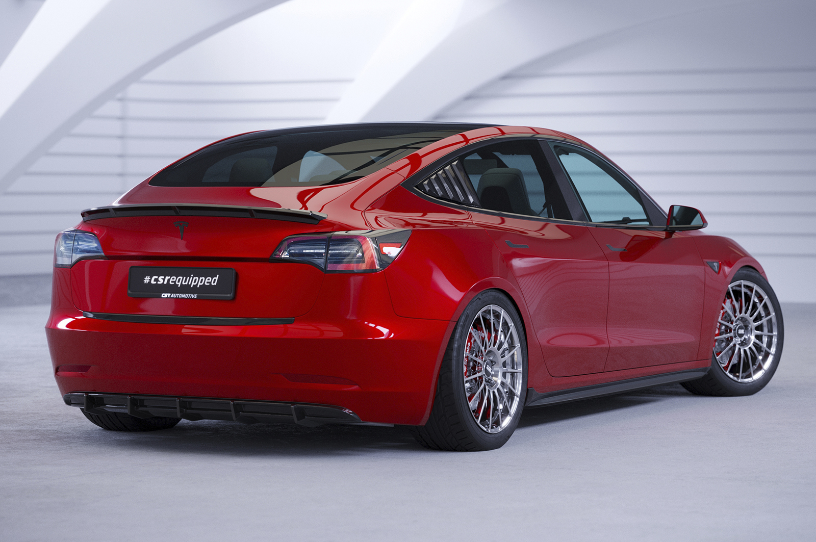 Spoiler Tesla Model 3 CSR Glans Zwart