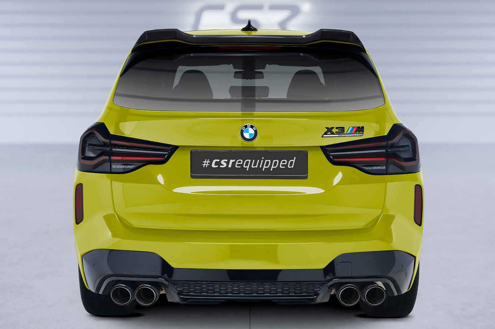 Spoiler BMW X3M F97 FL CSR Glans Zwart
