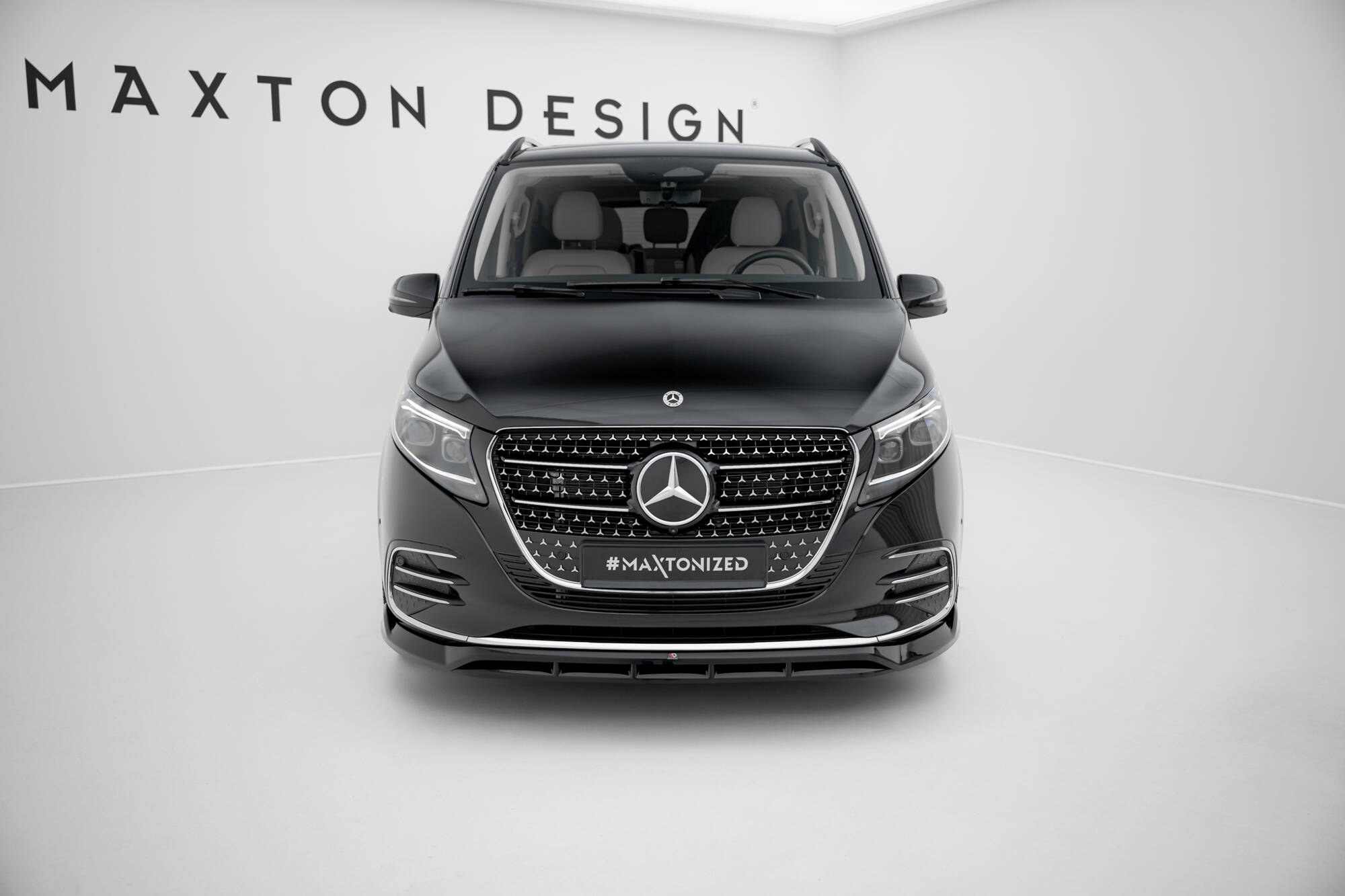 Voorspoiler Mercedes-Benz V AMG-Line W447 Facelift 2 Maxton Glanzend zwart