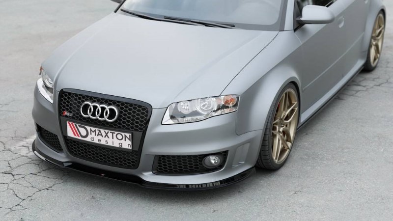Voorspoiler Audi RS4 B7 V.1 Glanzend Zwart