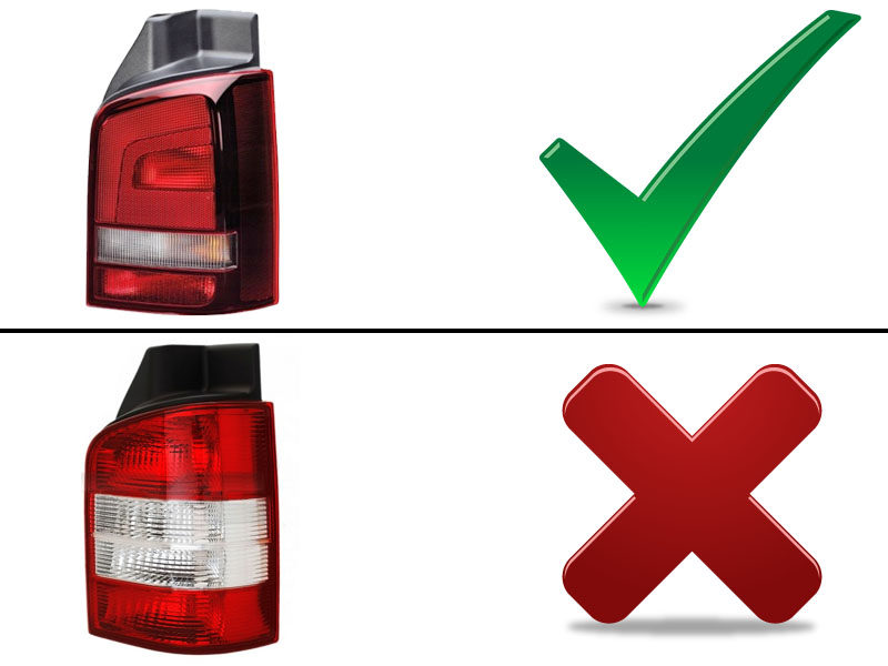 Taillight VW Bus T5 11-15 LED red/Wit