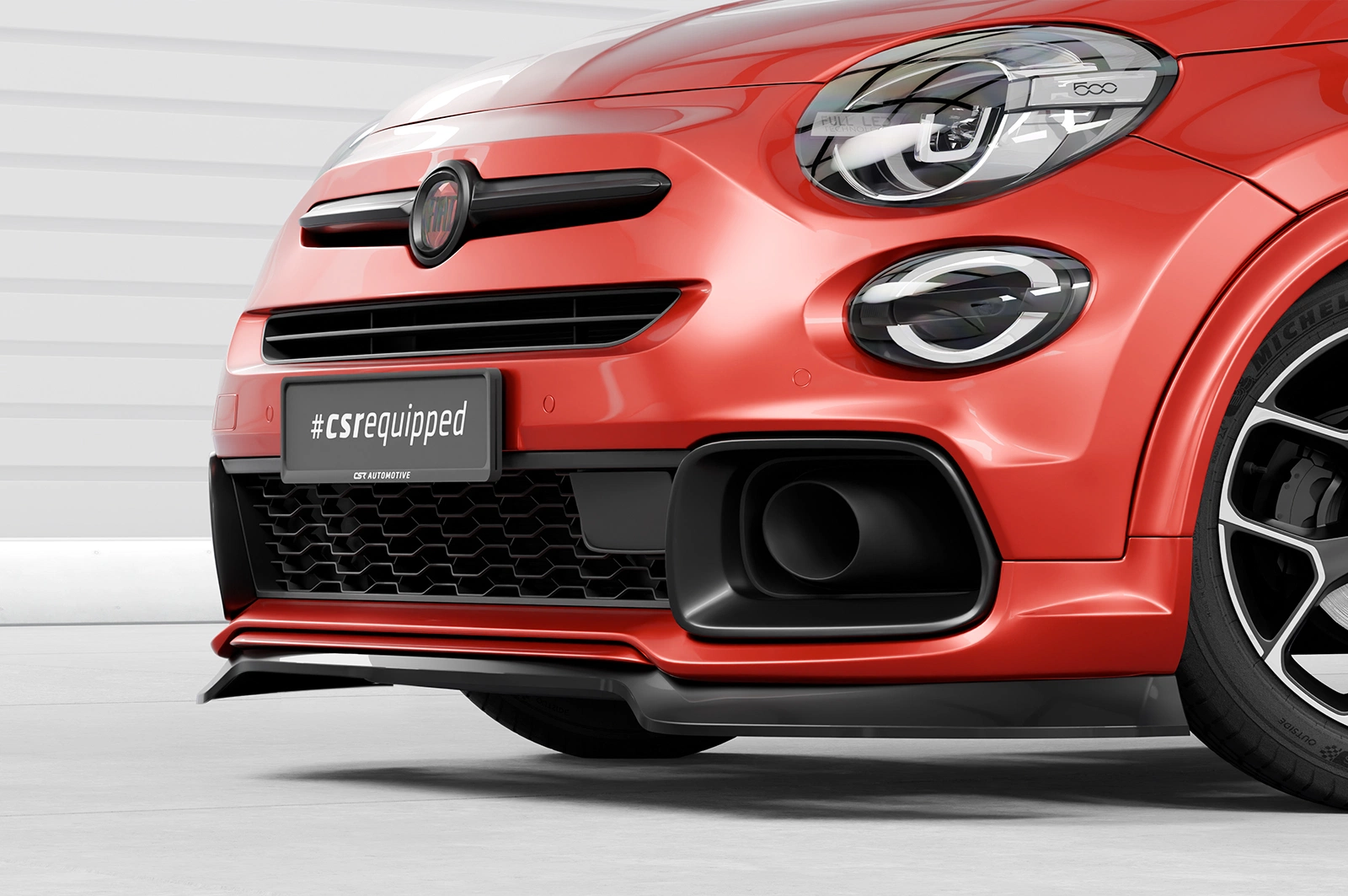 Voorspoiler Fiat 500X Sport glans zwart