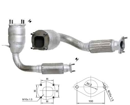 Ford FIESTA 1.8TD TDDI 1753 cc 55 Kw / 75 cv RTN Magnaflow CAT B
