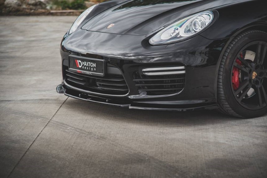 Voorspoiler Porsche Panamera Turbo 970 Maxton Design glans zwart V.1