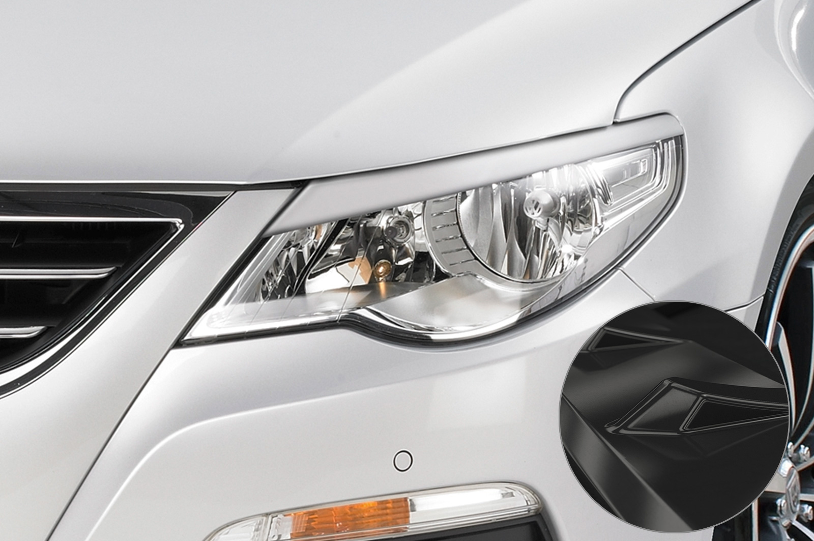 Koplampspoiler VW Passat CC (Typ 35) CSR Glans Zwart
