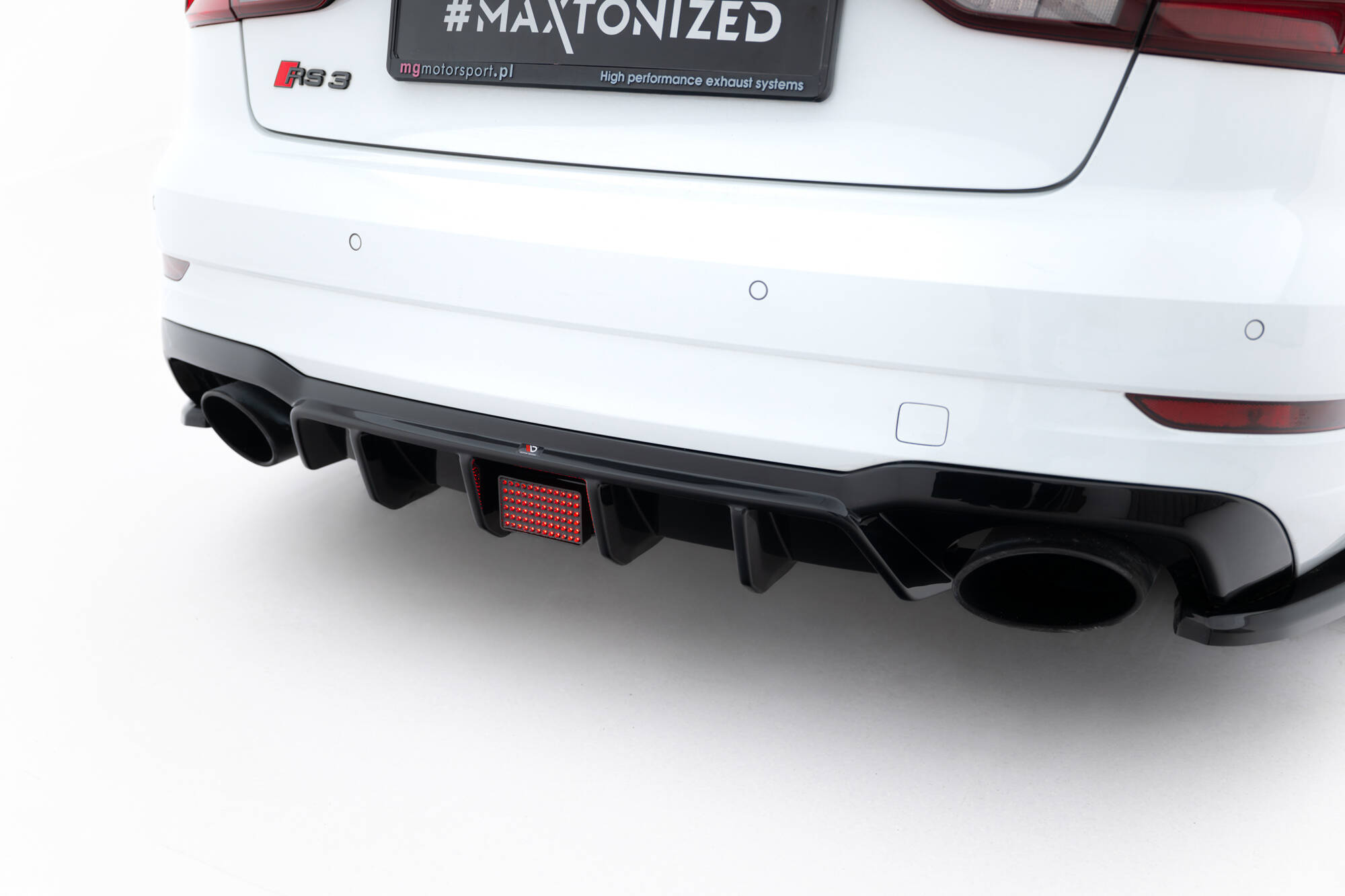 Led Stop Light Audi RS3 Sedan 8V Facelift Maxton Glanzend zwart