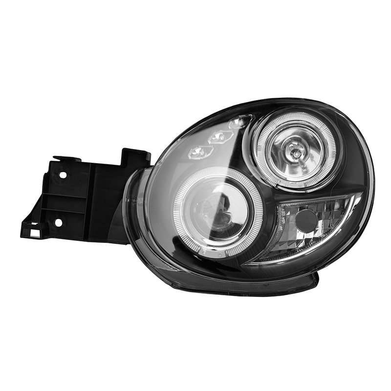 Set Koplampen  Subaru Impreza 2000-2003 - Zwart - incl. Angel-Eyes