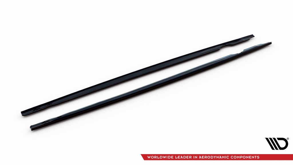 Zijskirts V.3 Volkswagen Golf 8 R Maxton Glans Zwart