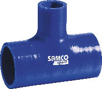 Samco Silicon T-stuk Blauw 76/25 102mm