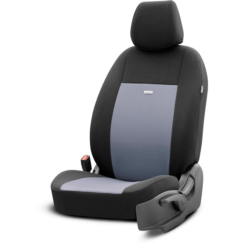 otoM Universele Stoffen Stoelhoezenset 'SelectedFit Flex' Zwart/Grijs - 10-delig - geschikt voor Side-Airbags