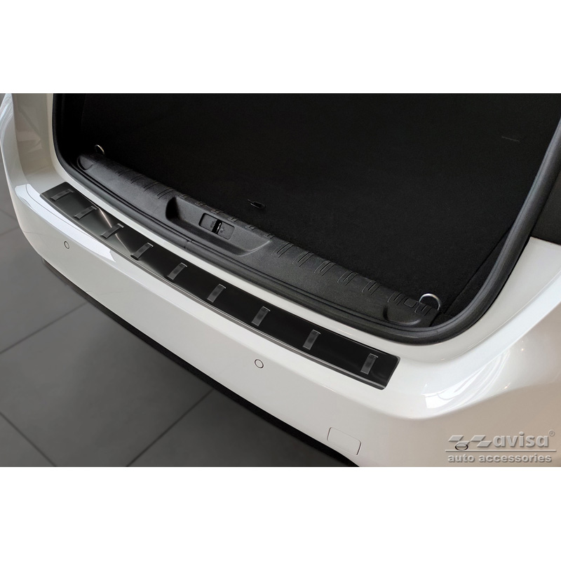 Zwart RVS Achterbumperprotector  Peugeot 308 SW II 2013-2017 & Facelift 2017-2021 'STRONG EDITION'